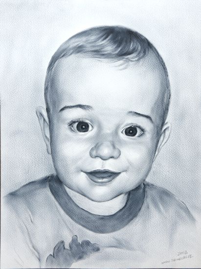 Portret dziecka ze zdjêcia