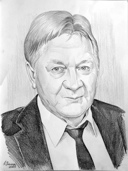 portret seniora portret starszego pana ołówkiem